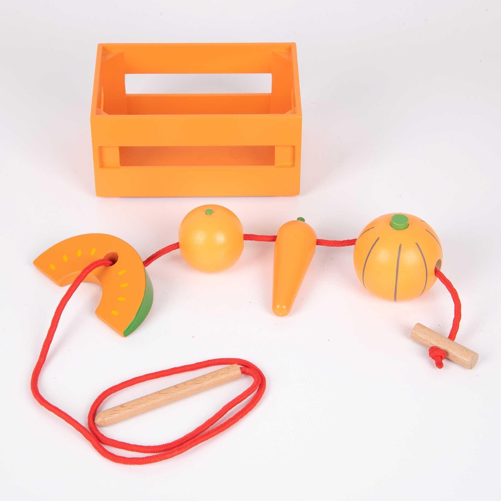Tickit Wooden Sorting cassette frutta verdura 28 pezzi filo
