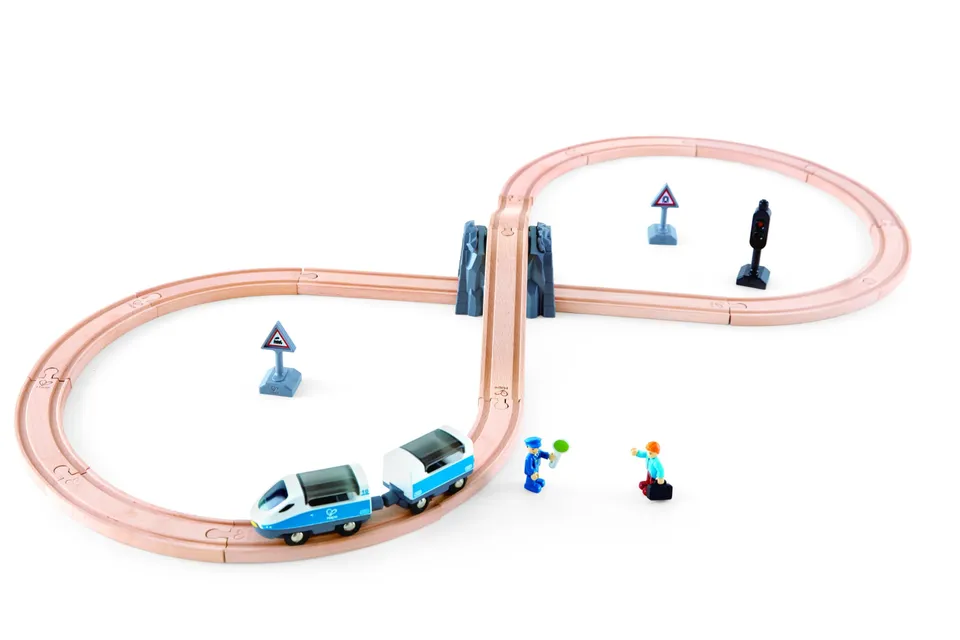 Hape Set Treno Passeggeri trenino legno pista a 8