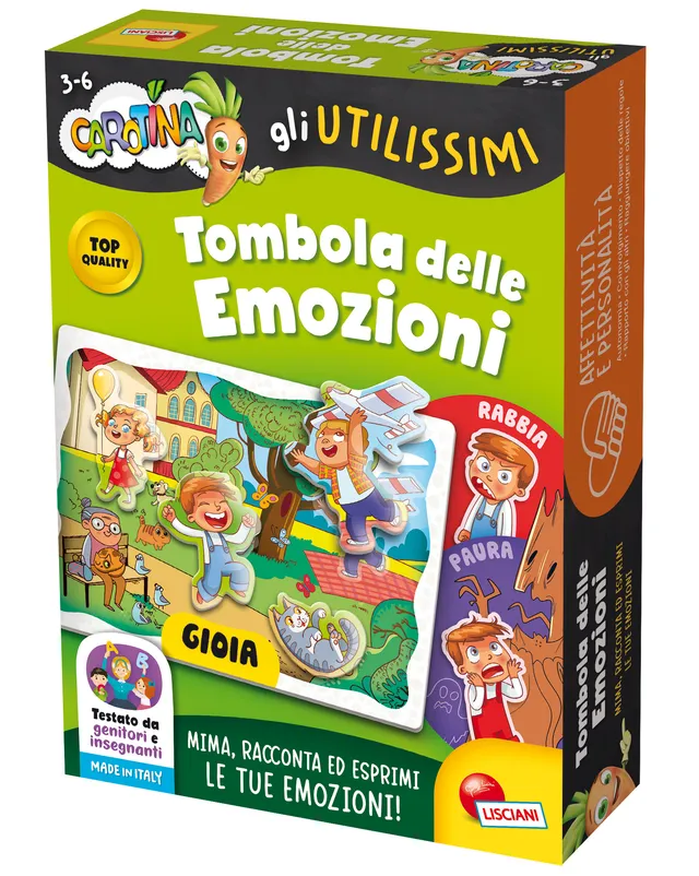 Lisciani Carotina Gli Utilissimi Tombola delle Emozioni gioco educativo