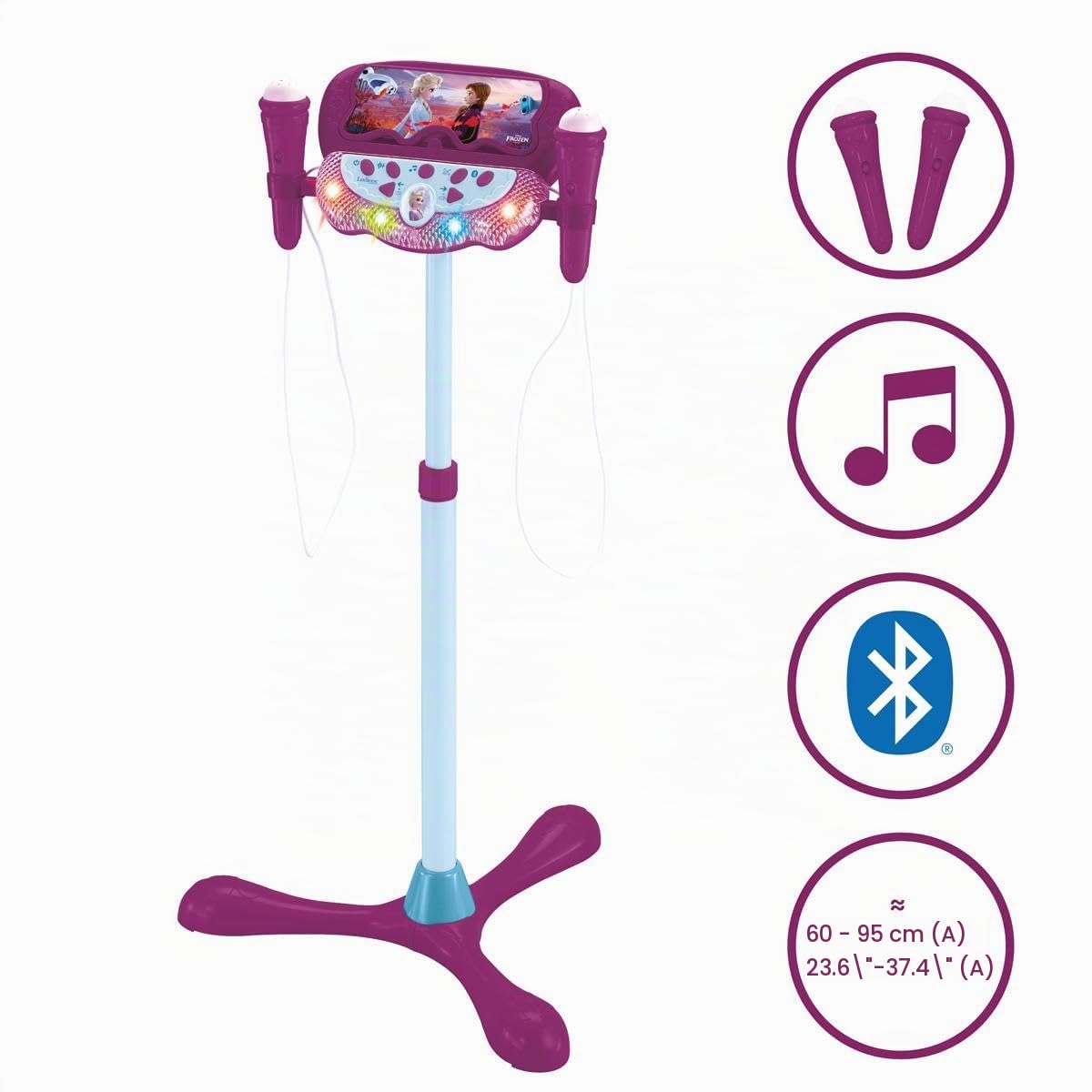 Lexibook Frozen S160FZLXB cassa microfono con asta viola blu