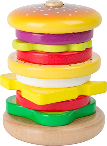 smallfoot 11062 hamburger legno gioco cucina impilabile 9 pezzi