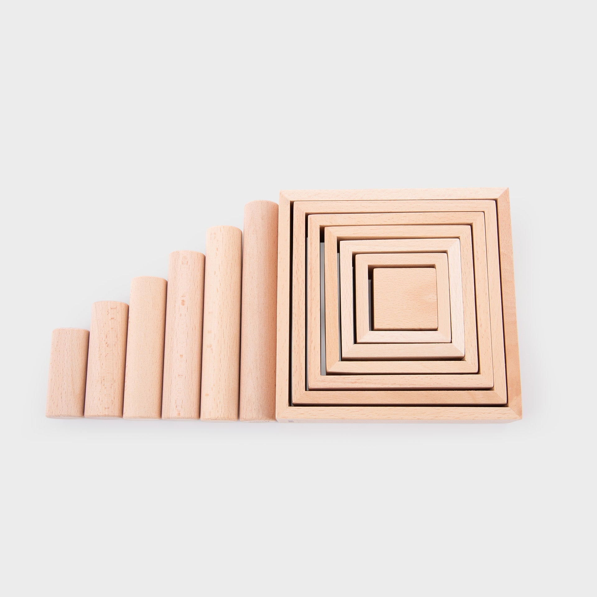 Tickit Natural Architect Squares cubi legno 7 pezzi