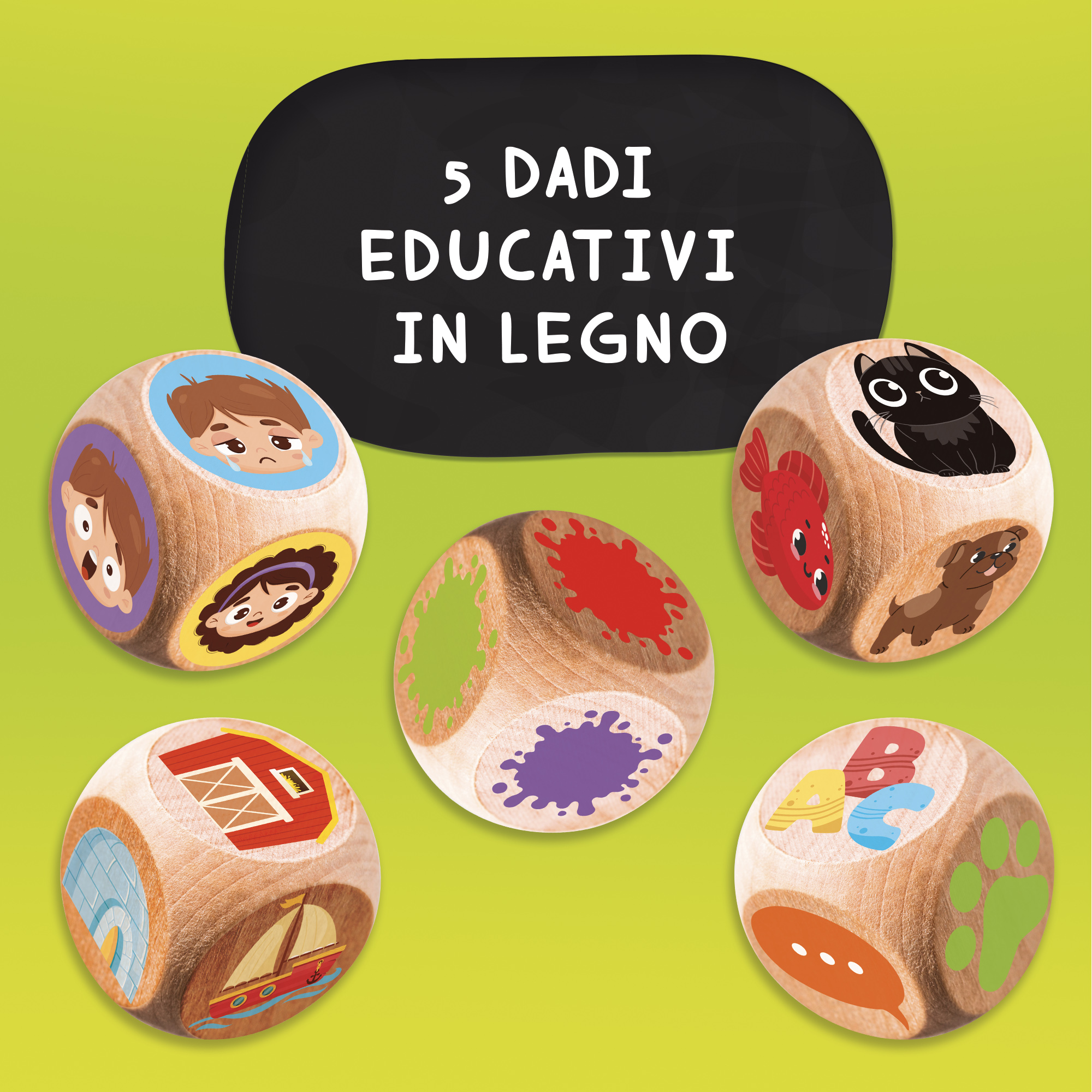 Lisciani Carotina Dadi Educativi Gioco delle Parole gioco linguaggio