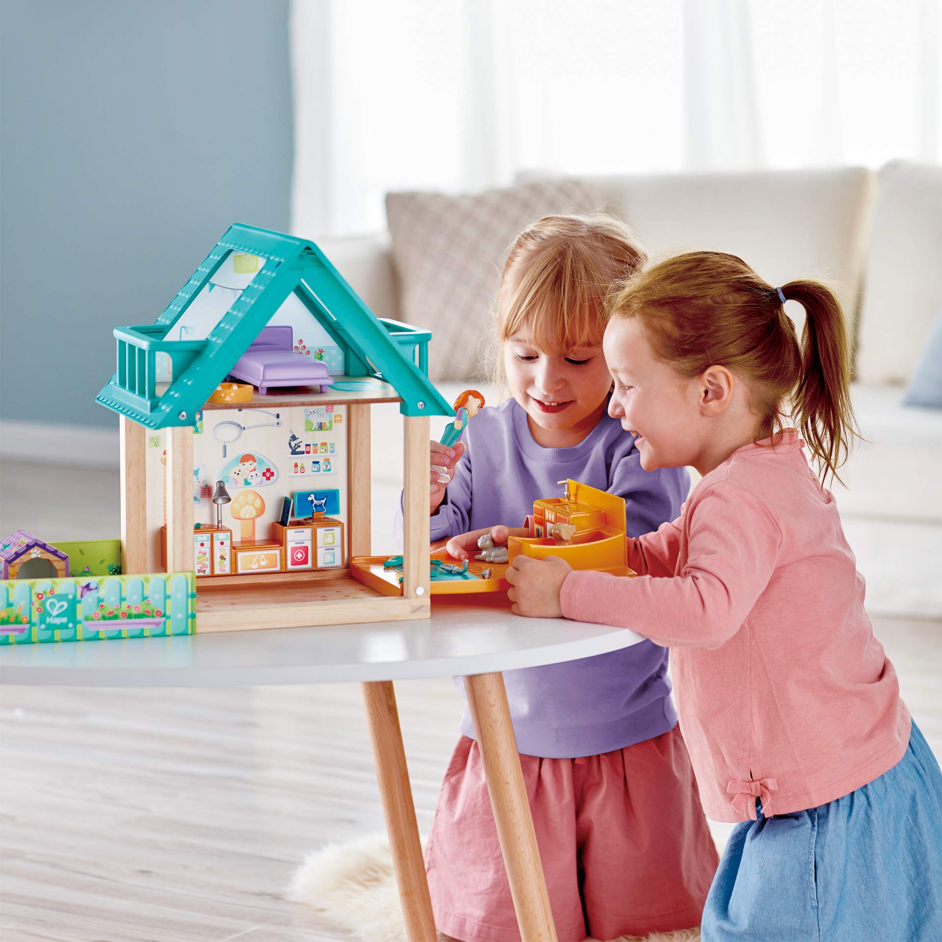 Hape Furry Friend E3408 set veterinario trasportabile legno