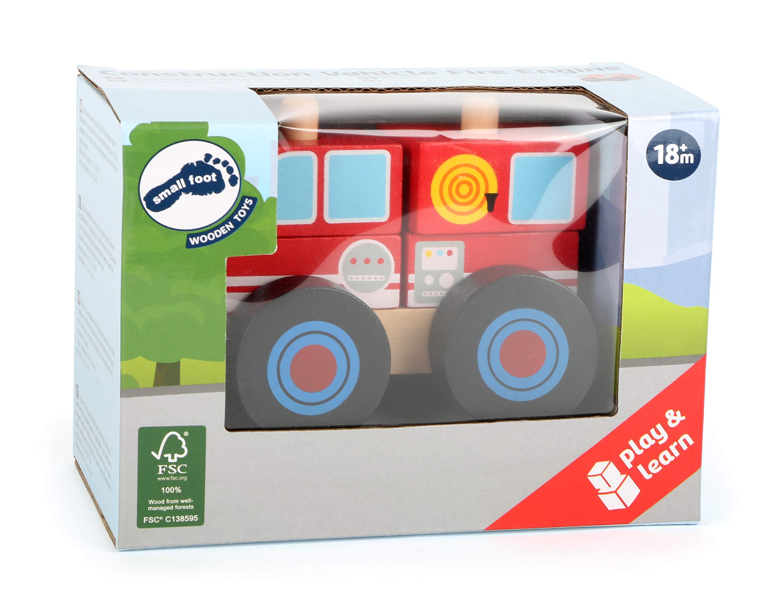 smallfoot 11071 camion pompieri legno da costruire