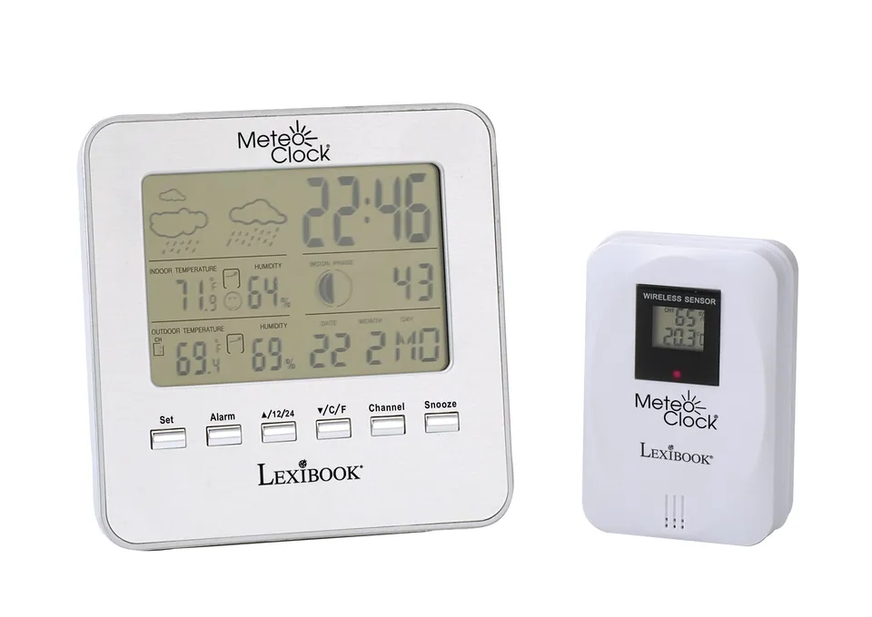 Lexibook MeteoClock Silver SM940 stazione meteo con sensore