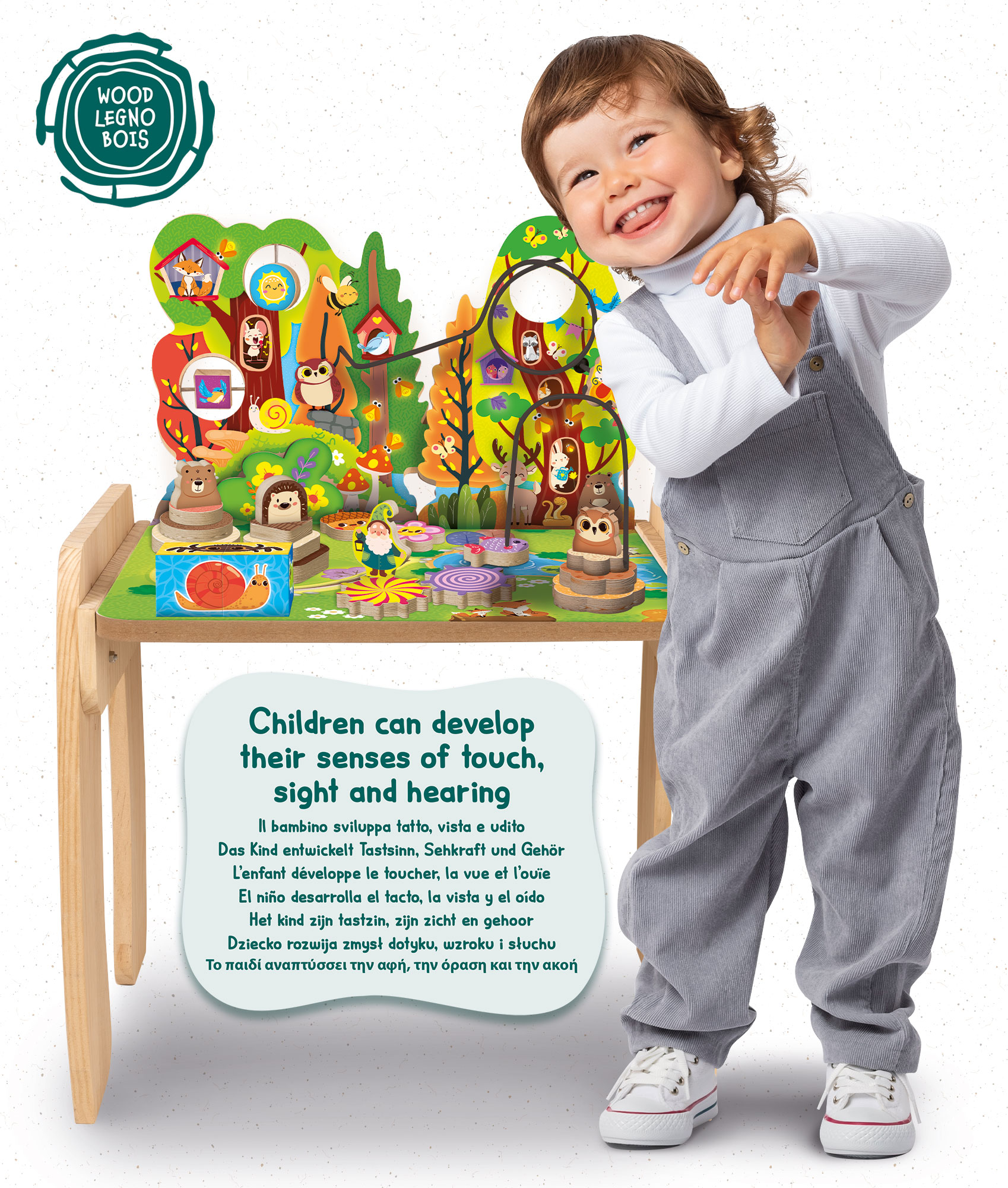 Lisciani Montessori Wood Baby Fairy Table tavolo attività legno