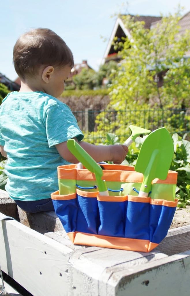 smallfoot 12015 borsa da giardino bambini con attrezzi