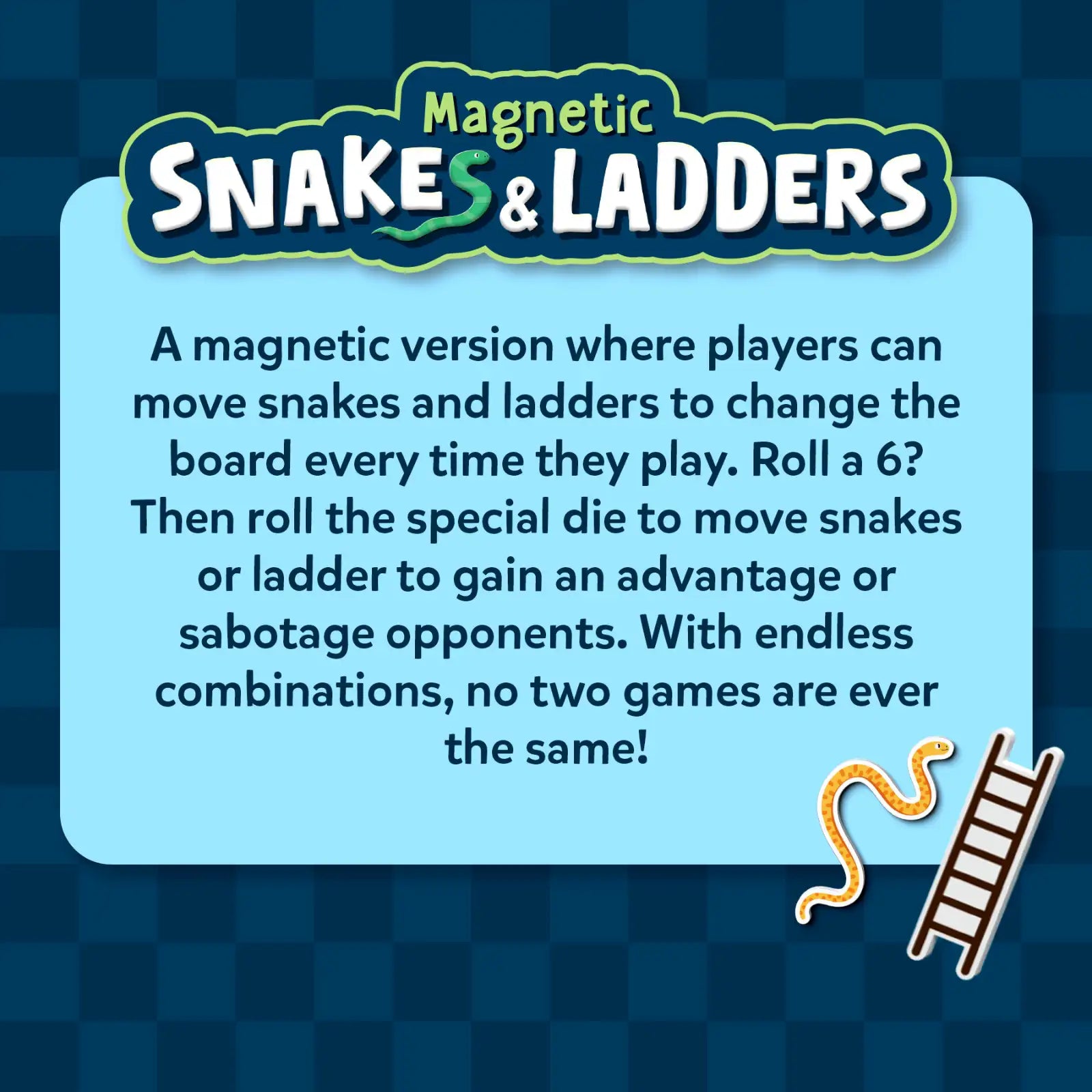 Skillmatics Snakes Ladders gioco tavolo magnetico