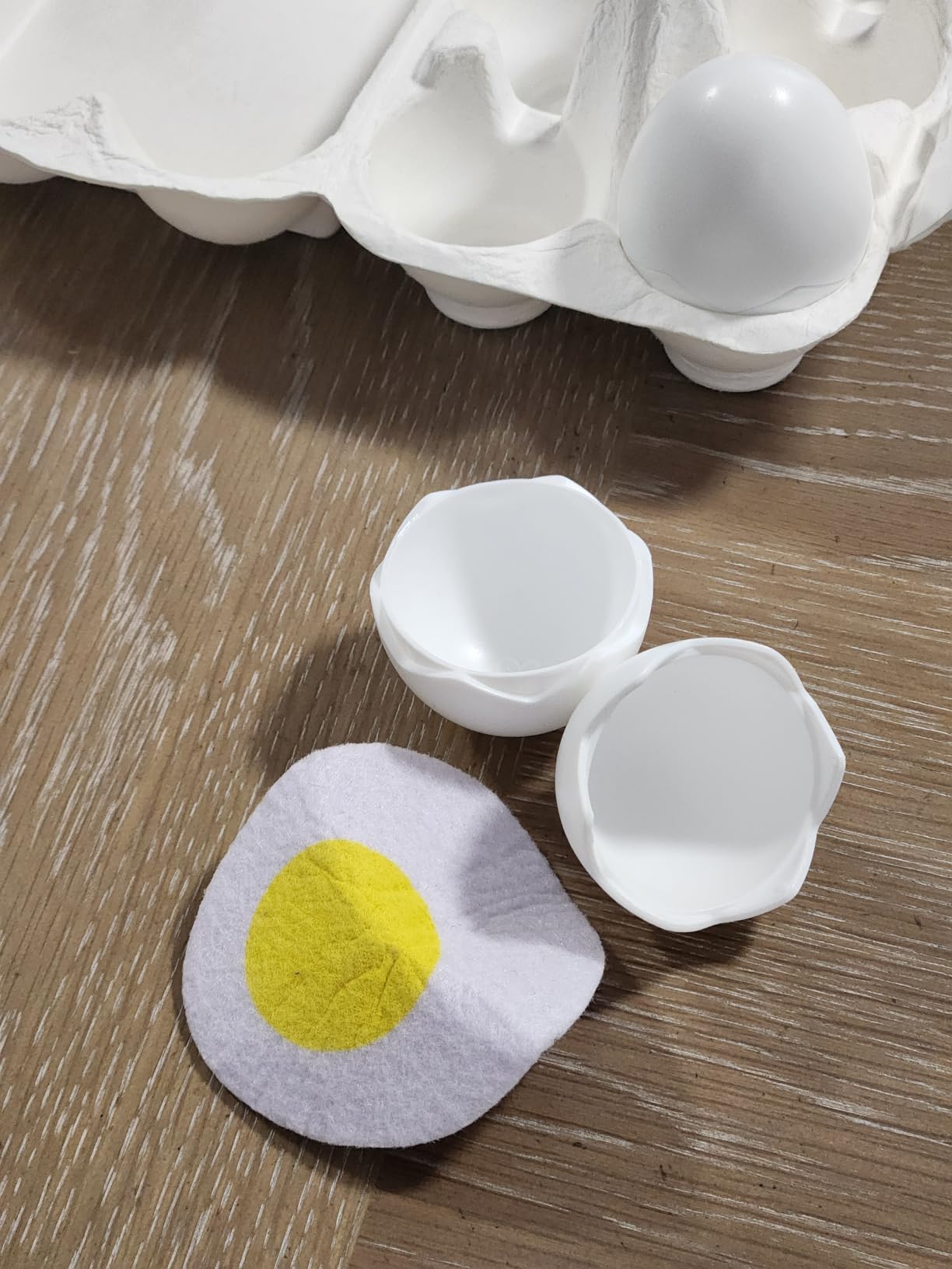 Hape Cartone Uova cucina legno 6 uova sode fritte 3 anni