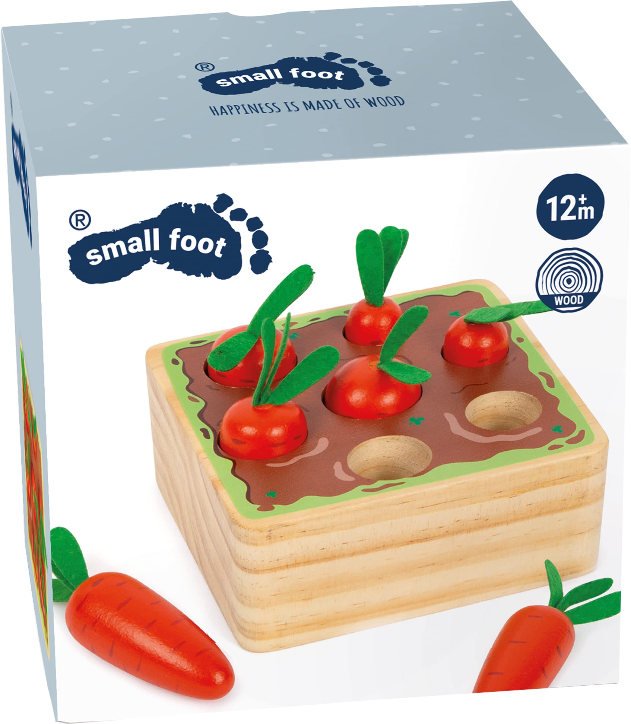 smallfoot 12212 gioco a incastro carote legno 7 pezzi