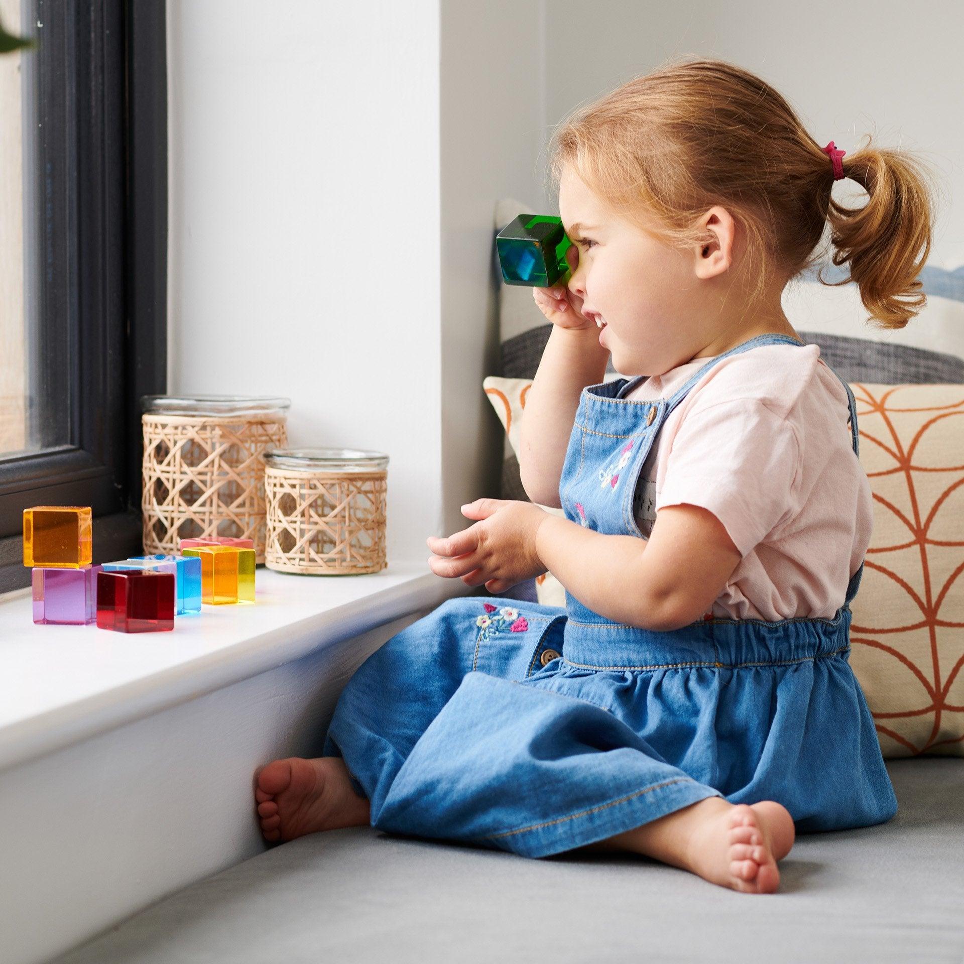 Tickit Perception Cubes cubetti sensoriali 8 pezzi traslucidi