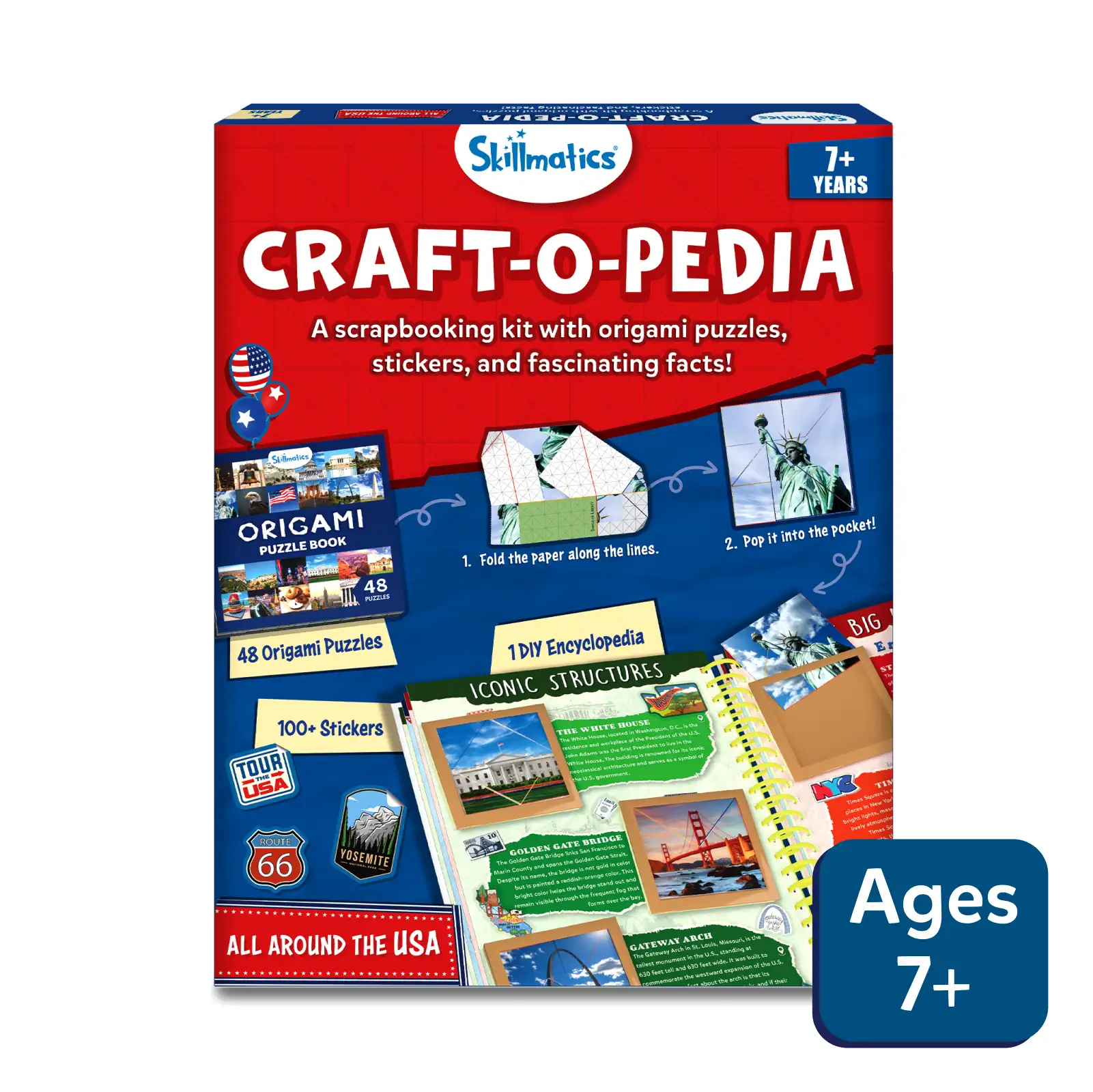 Skillmatics Craft-O-Pedia All Around The USA origami libro 48 puzzle