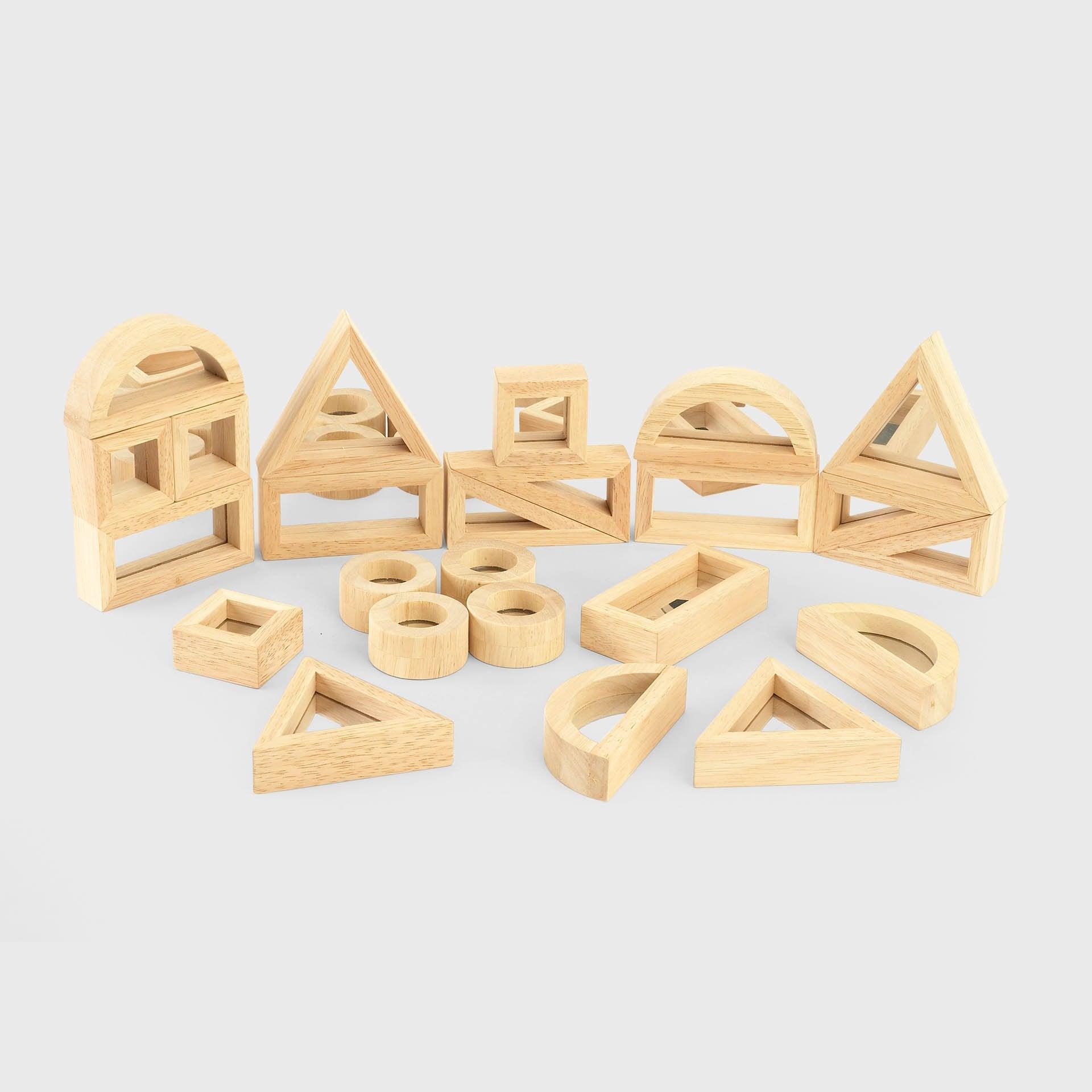 Tickit Mirror Blocks blocchi specchio in legno 24 pezzi 12 mesi