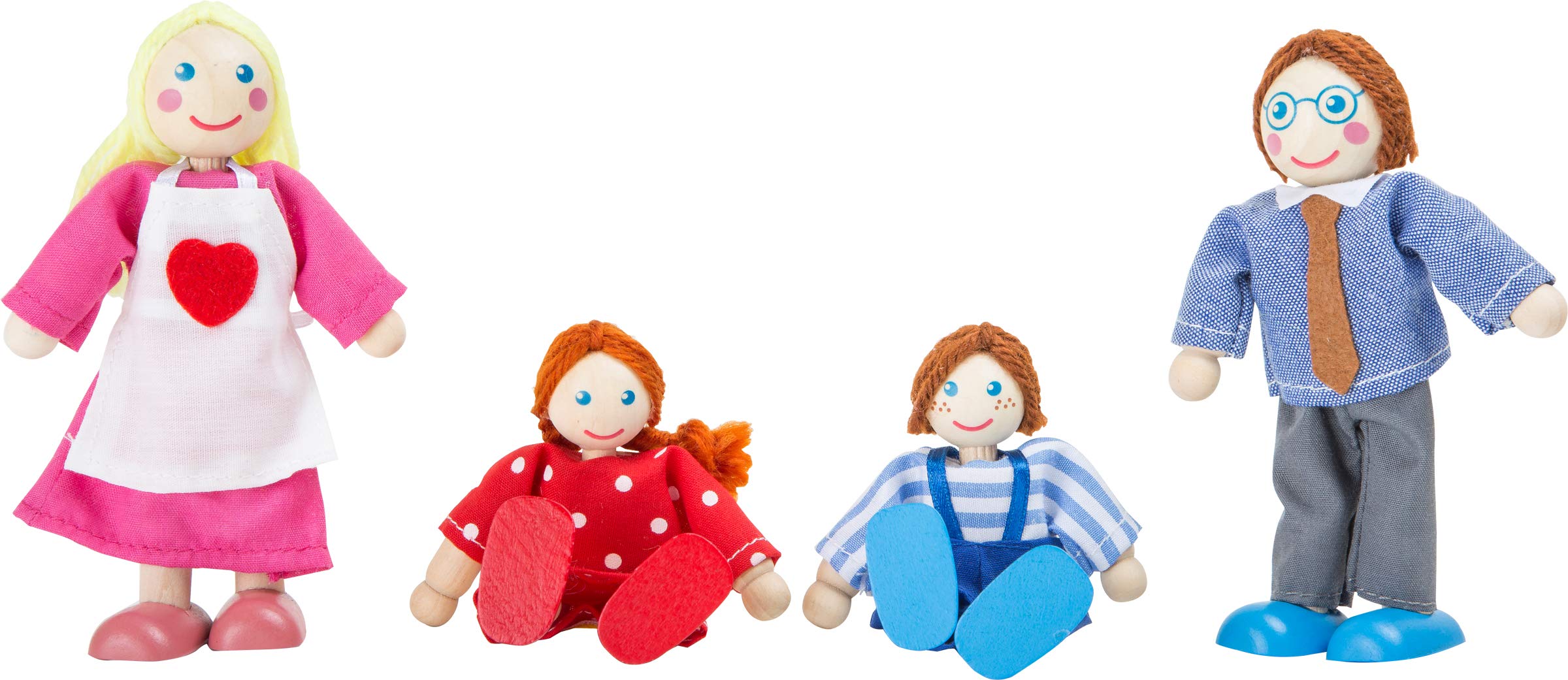 smallfoot 10320 pupazzetti famiglia casa bambole snodati