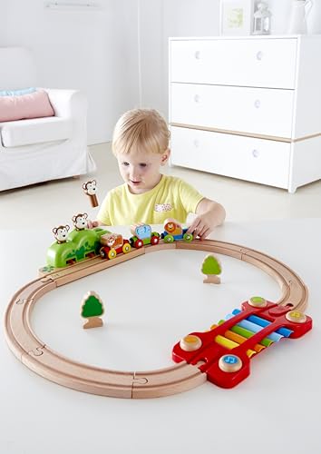 Hape percorso musica scimmiette trenino legno giungla
