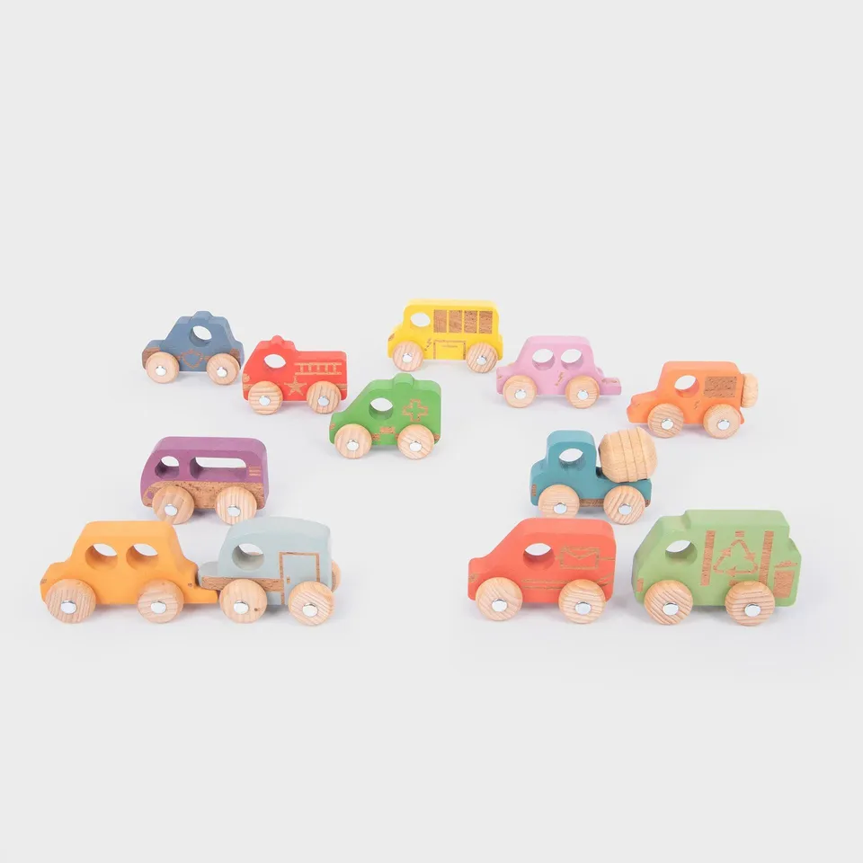 Tickit Rainbow Vehicles veicoli legno 12pz