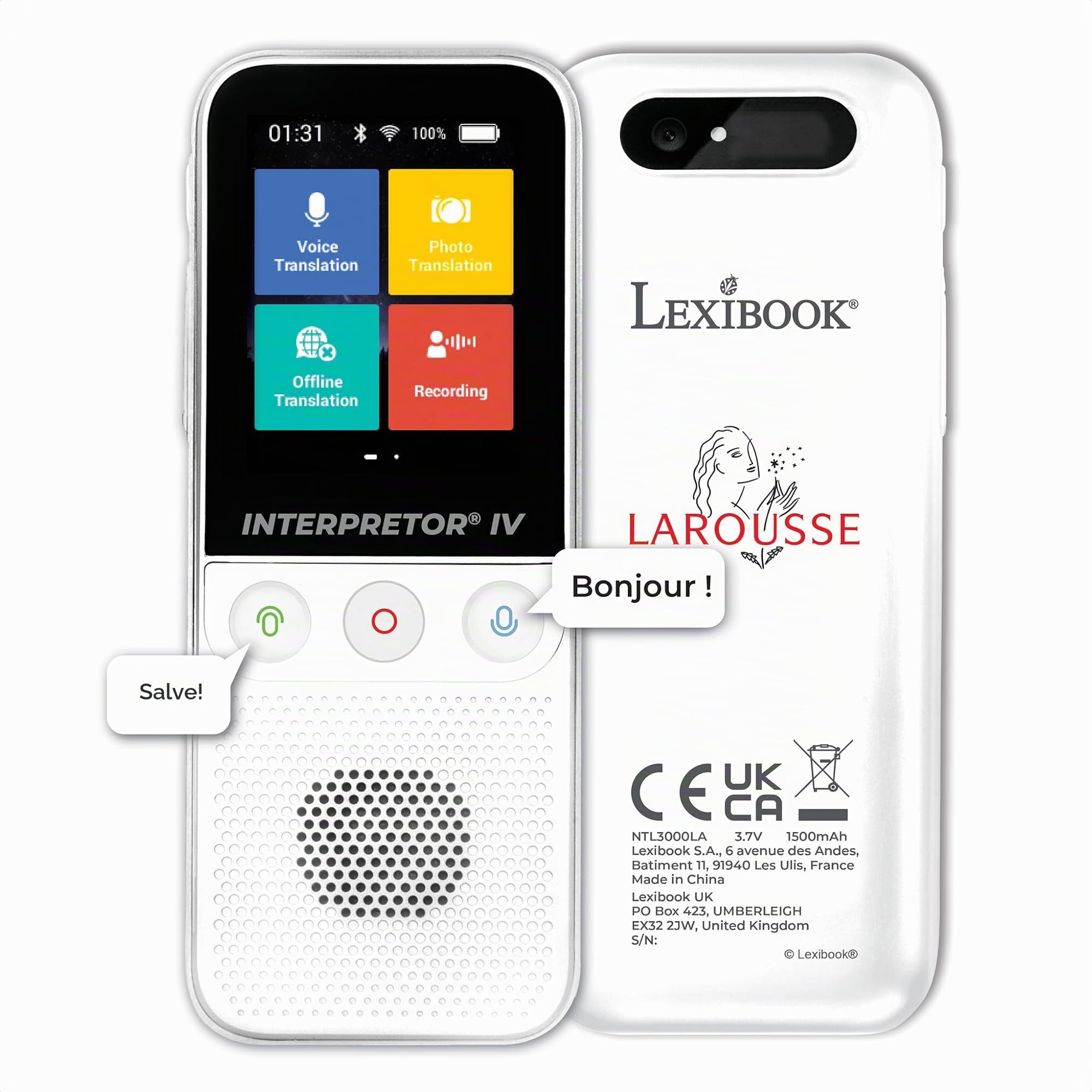 Lexibook Larousse NTL3000LA traduttore vocale 138 lingue