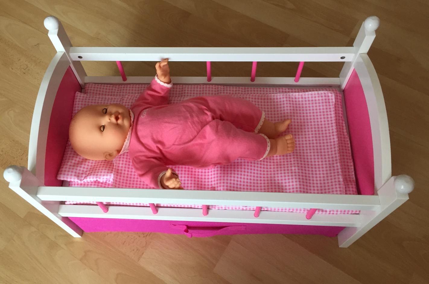 smallfoot lettino bambole legno rosa lettino rosa