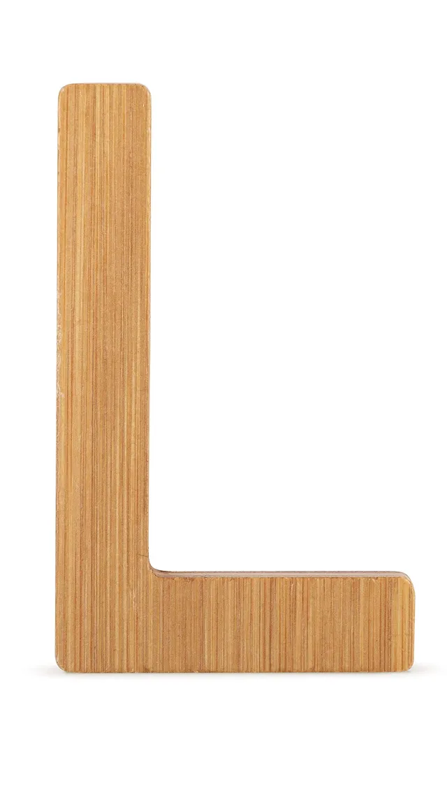 smallfoot ABC Lettera L in Legno di Bambù da Decorare