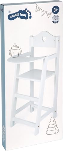 smallfoot Seggiolone Bambole in Legno Bianco con Cuore
