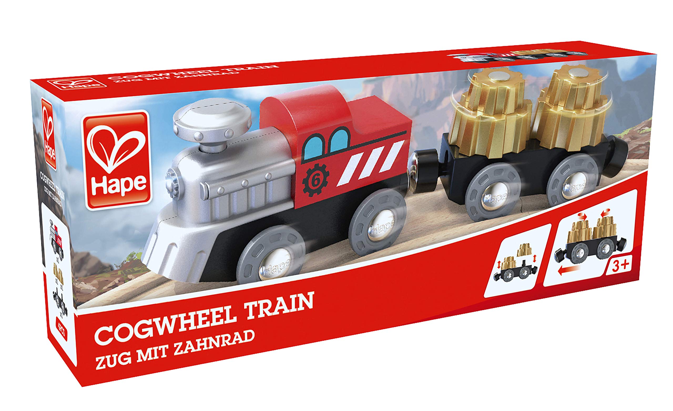 Hape E3751 Trenino Legno Ingranaggi Pista Ferroviaria