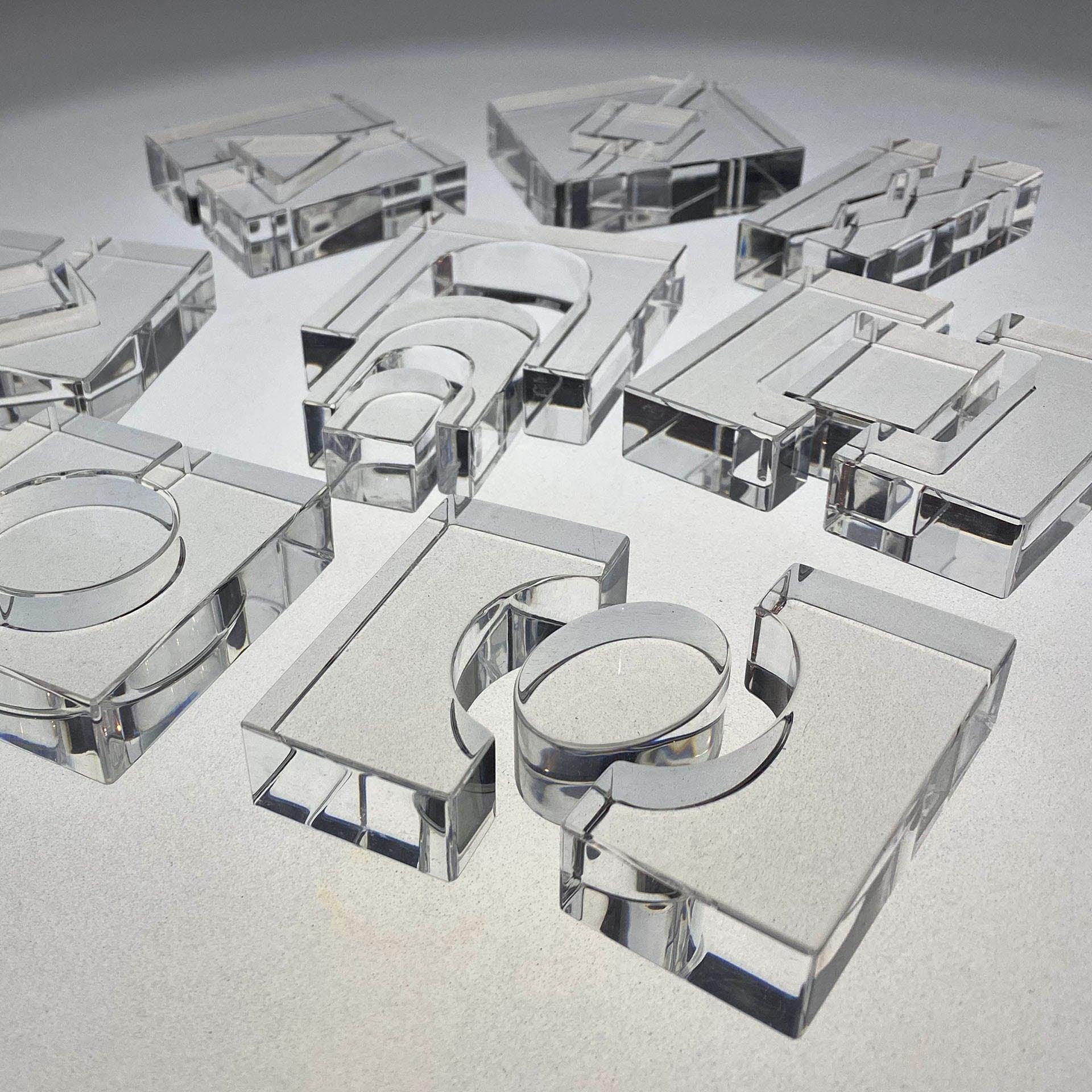 Tickit Clear Crystal Blocchi Trasparenti 25 Pezzi Acrilico