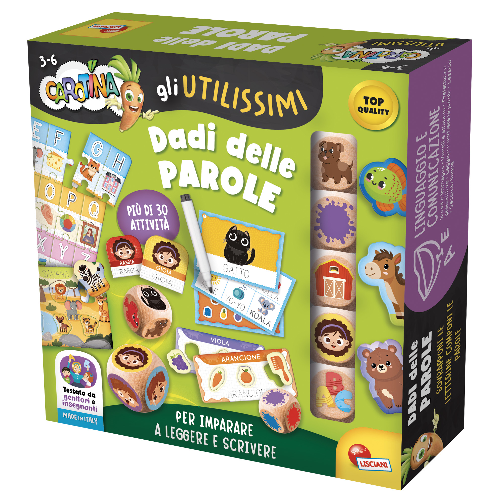 Lisciani Carotina Dadi Educativi Gioco delle Parole gioco linguaggio