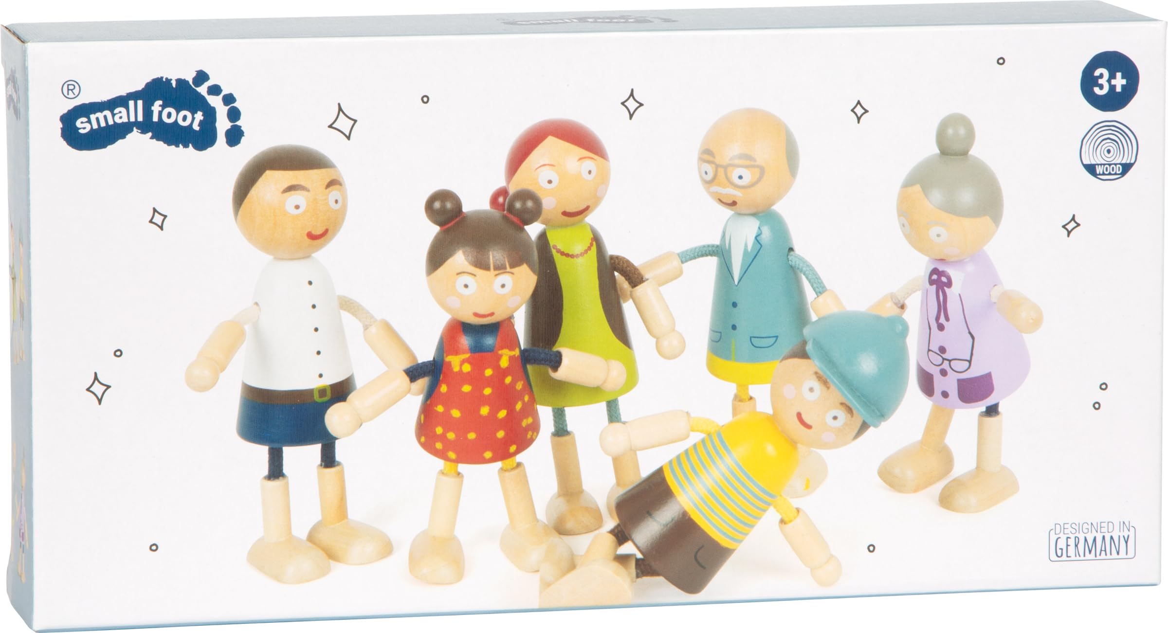 smallfoot Famiglia 11804 bambole legno 6 pezzi