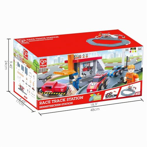Hape E3734 race track station treno legno