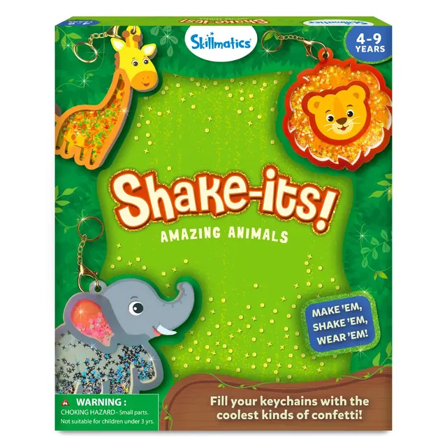Skillmatics Shake-its Amazing Animals kit portachiavi 4-9 anni