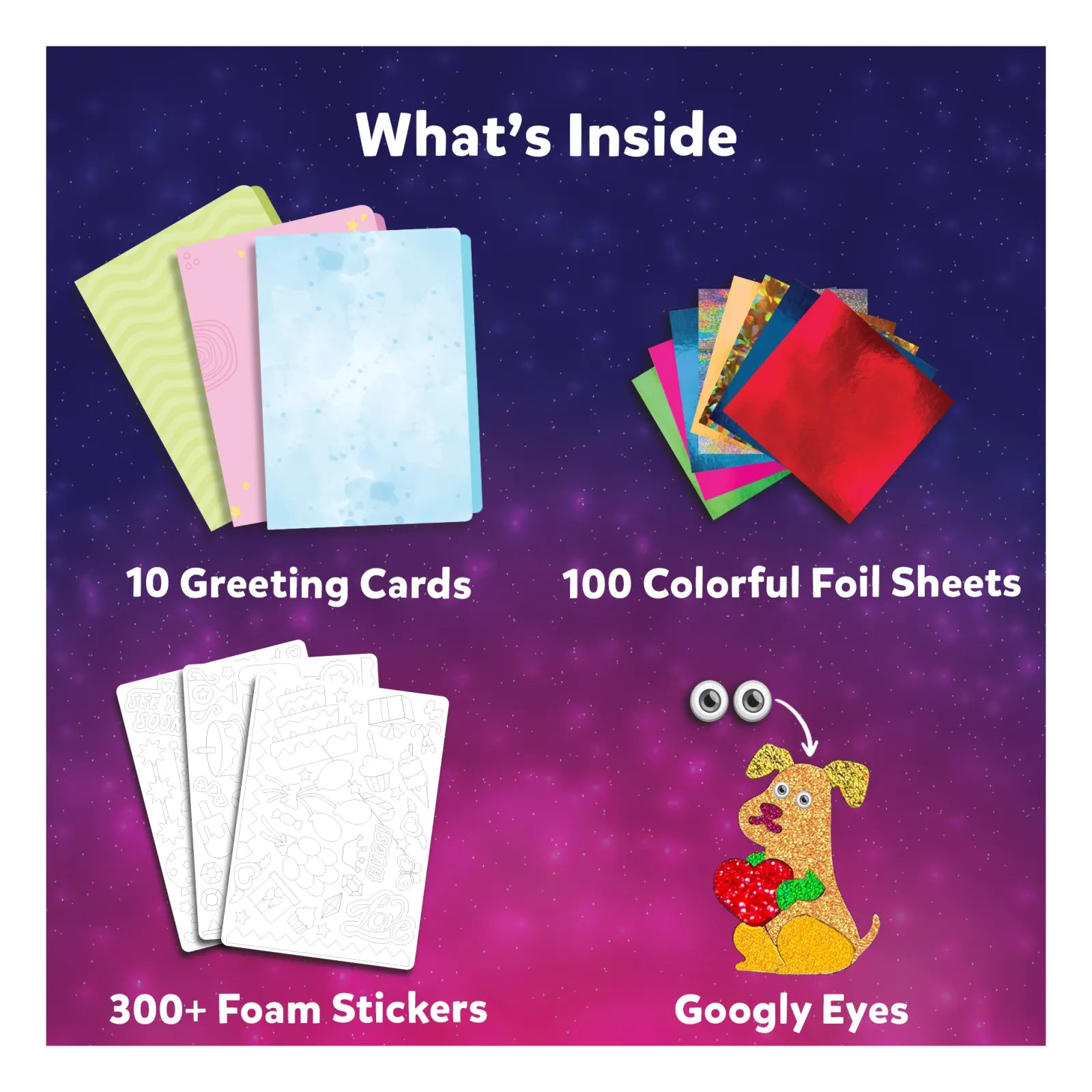 Skillmatics Foil Fun Card Making Set kit biglietti 10 pezzi
