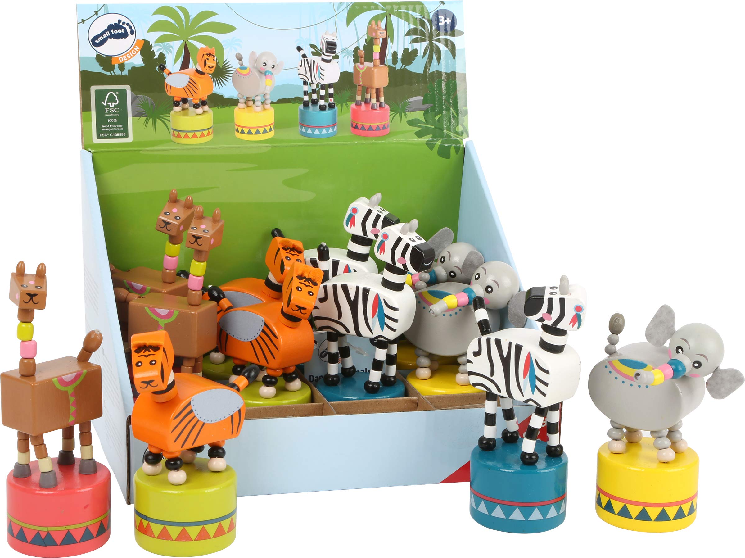 smallfoot 11095 puzzle legno Jungle 5 animali 12 mesi