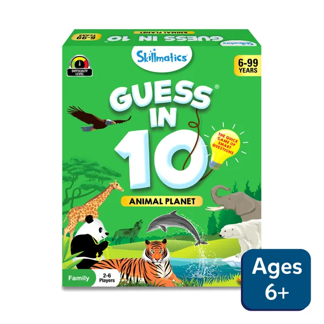 Skillmatics Guess in 10 Animal Planet gioco carte animali