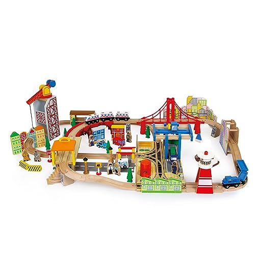 smallfoot 8553 trenino Porto pista in legno