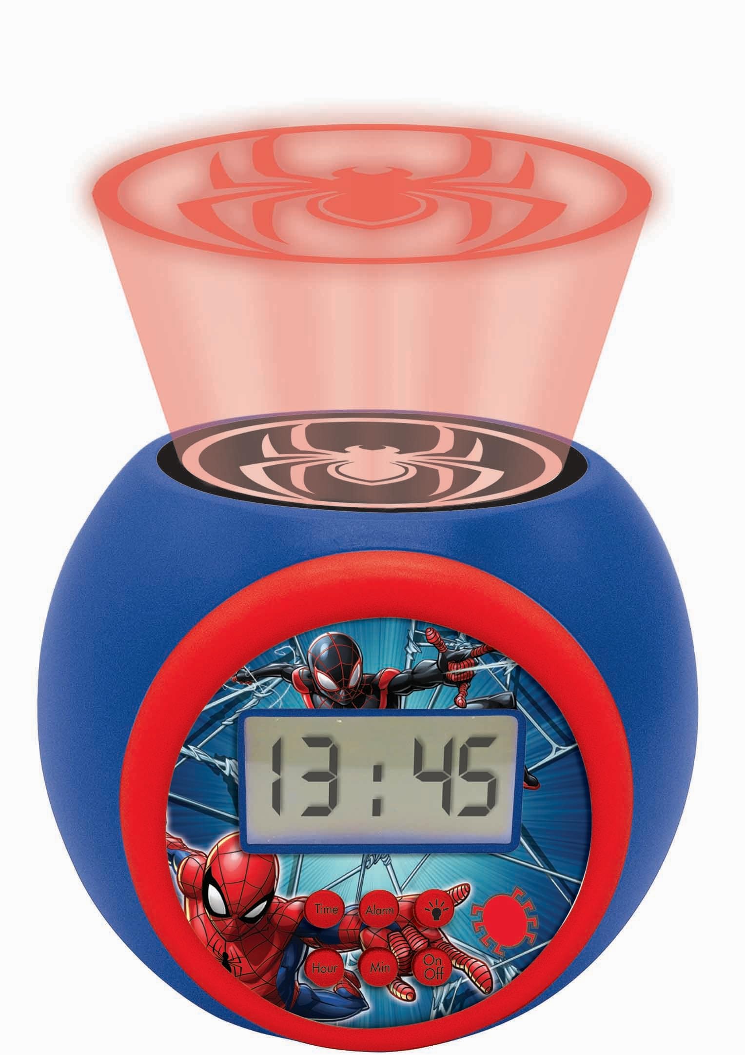Lexibook Spider-Man RL977SP sveglia proiettore blu-rosso