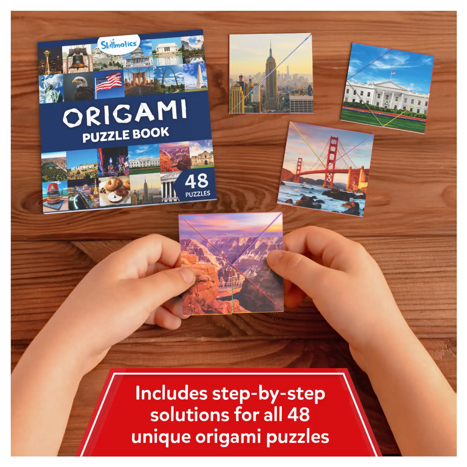 Skillmatics Craft-O-Pedia All Around The USA origami libro 48 puzzle