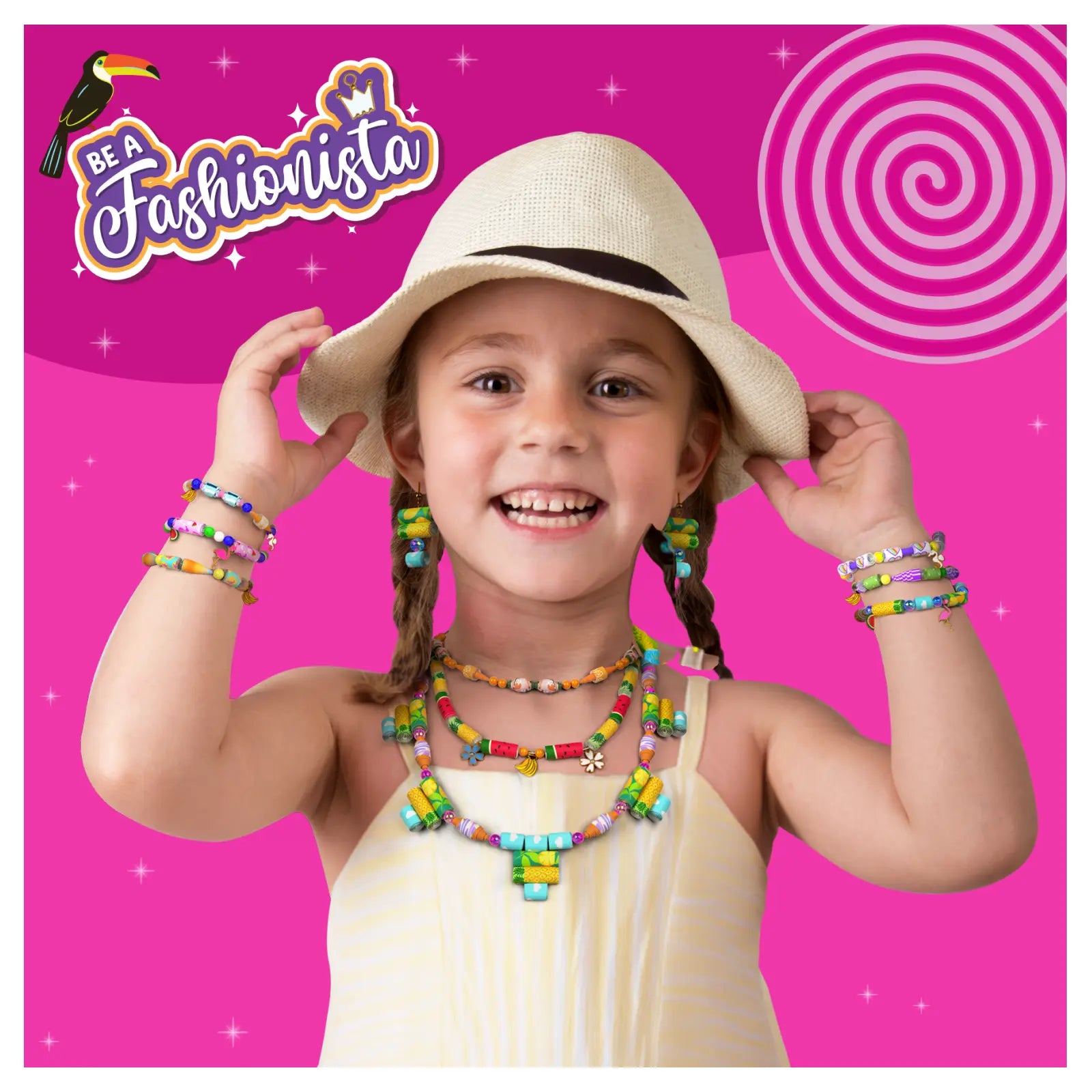 Skillmatics Roll-up Beads Tropical Paradise kit bigiotteria tropicale