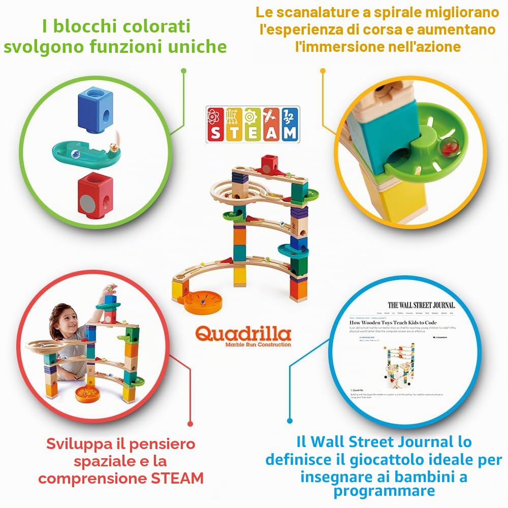 Hape Quadrilla Corsa Suspense Pista Biglie 4 Anni