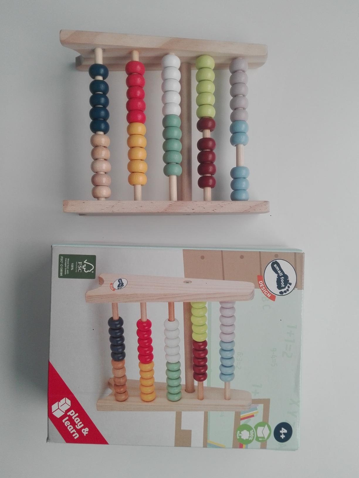 smallfoot Educare 11168 regolo calcolatore legno 50 perline viaggio