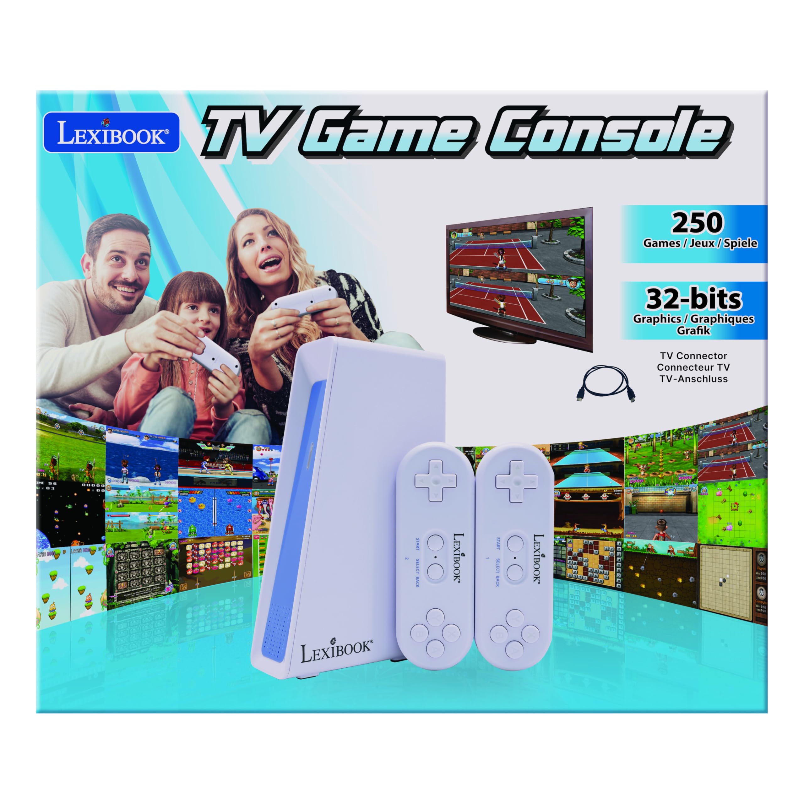 Lexibook JG7440 console TV 250 giochi 2 controller wireless