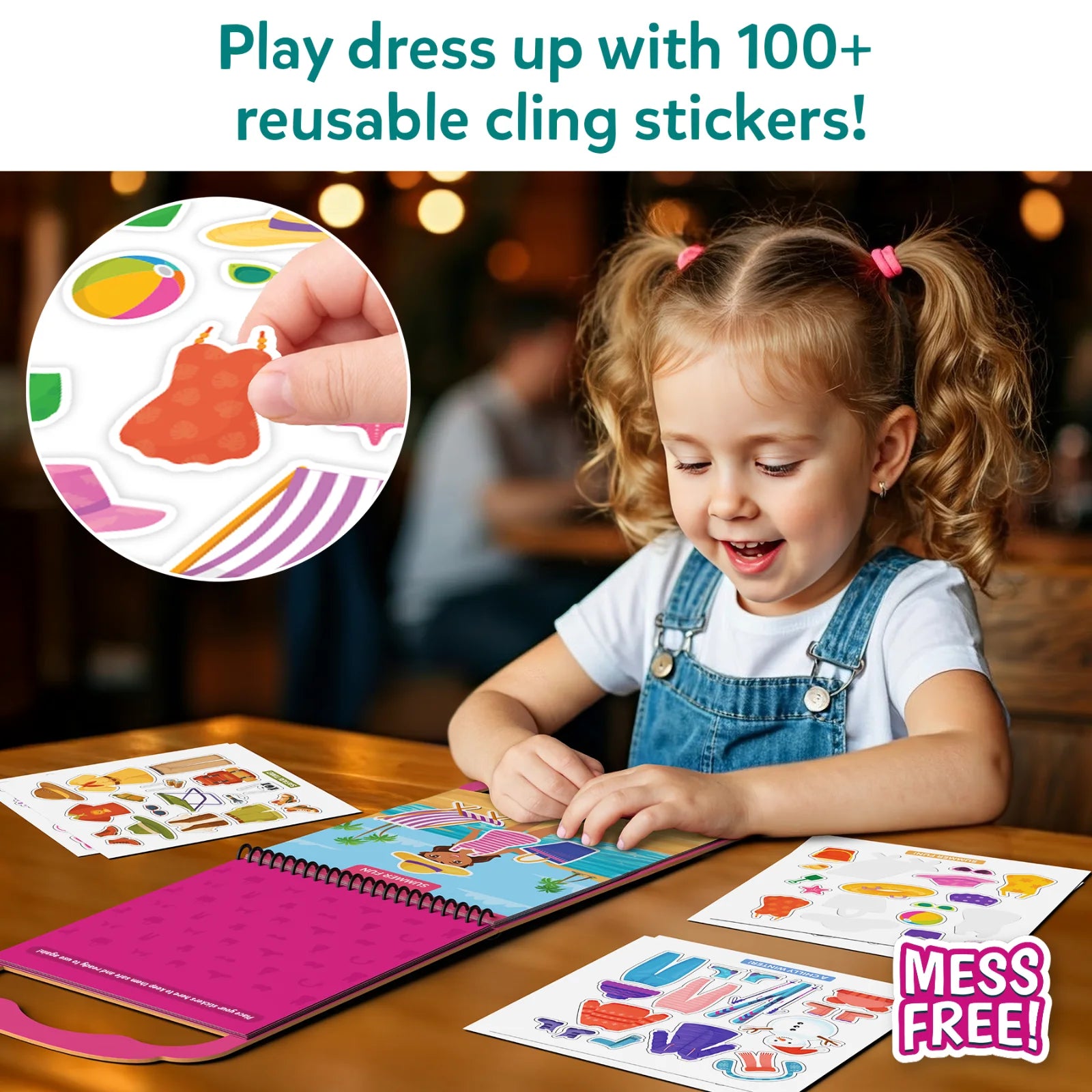 Skillmatics Peelies Dress Up libro sticker riutilizzabili