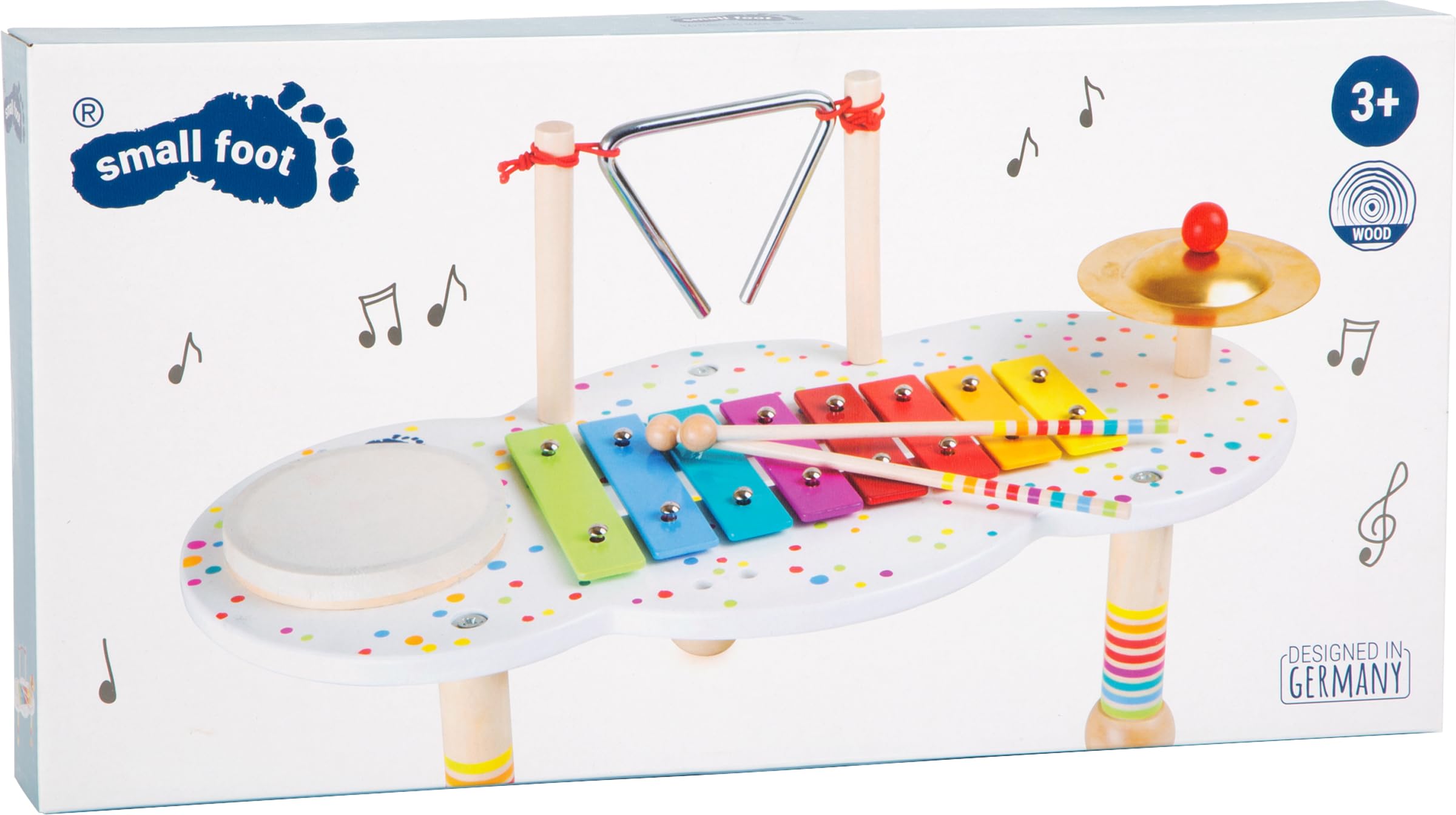 smallfoot Sound 10385 tavolo musicale in legno 3 anni