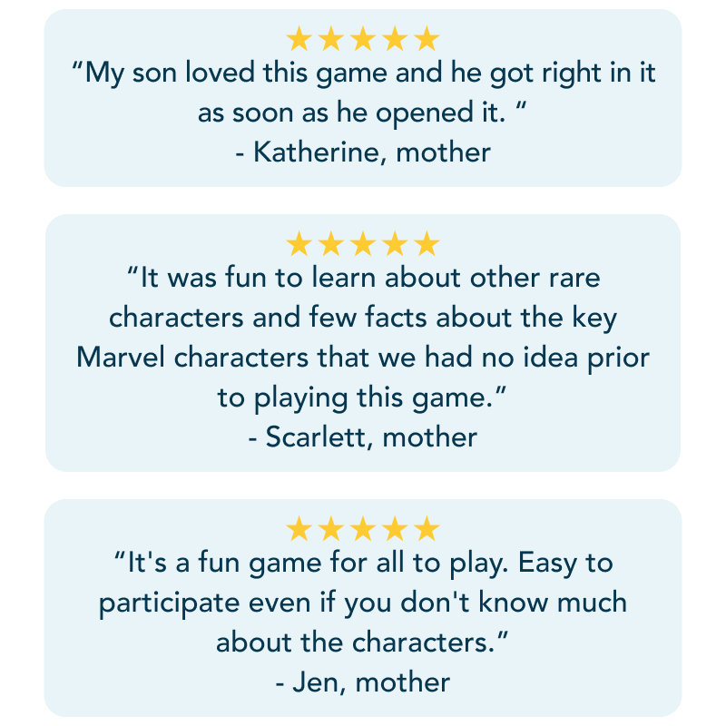 Skillmatics Guess in 10 Marvel gioco di carte eroi