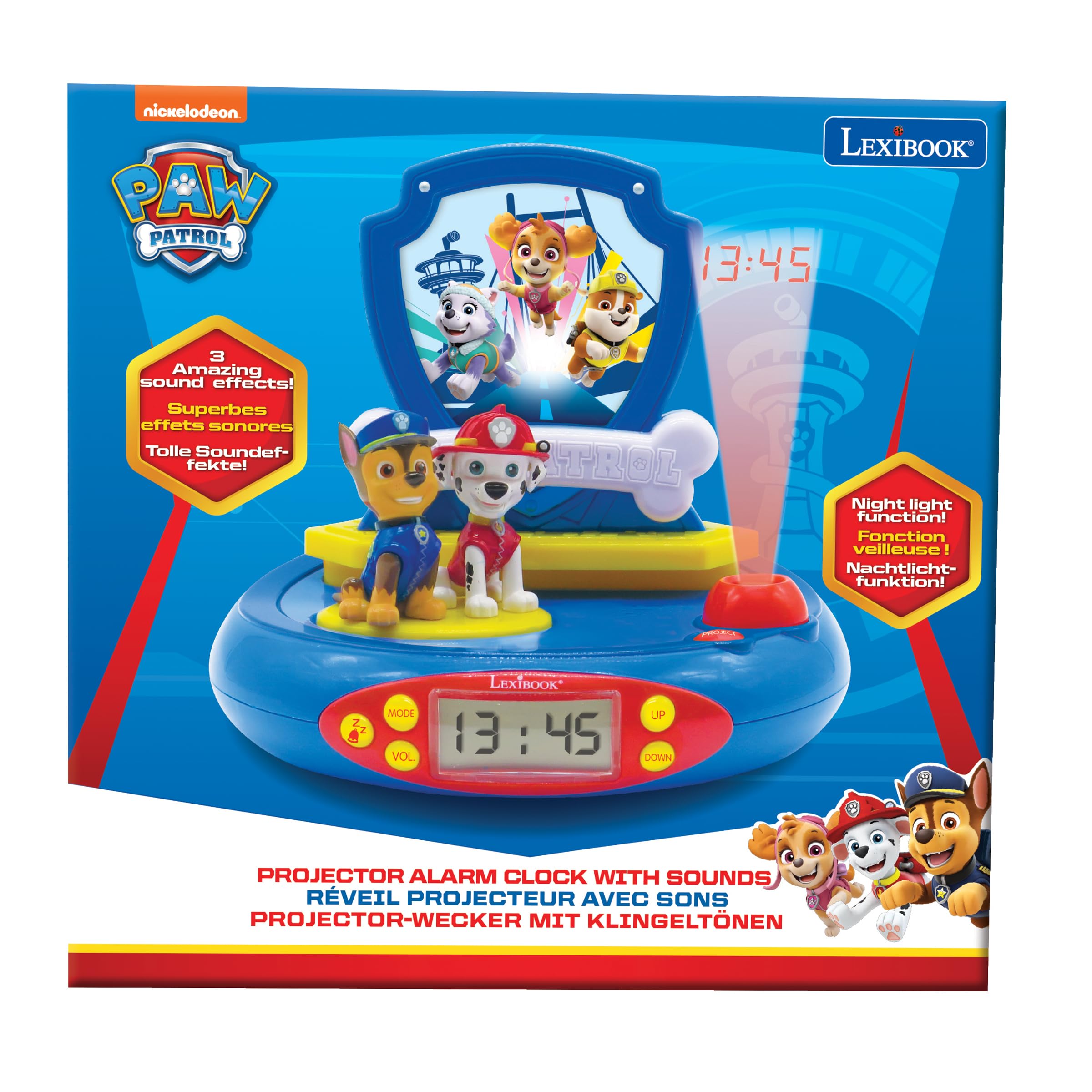 Lexibook Paw Patrol RP500AC sveglia proiettore Squadra Cuccioli