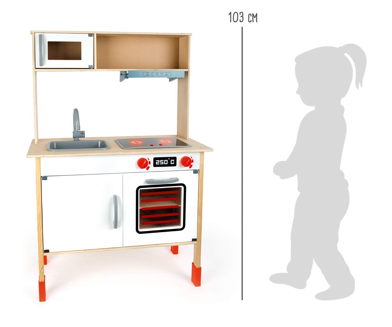 smallfoot 10749 cucina gioco legno con forno