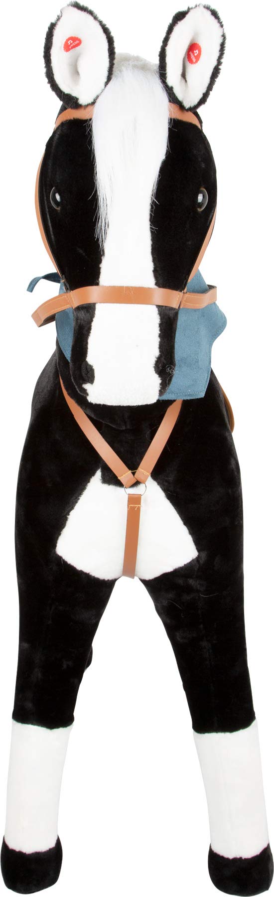smallfoot 11178 cavallo cavalcabile nero con sella