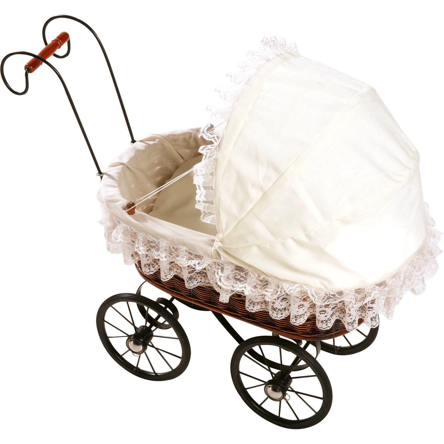 smallfoot 8755 Stile Antico carrozzina bambole legno rattan