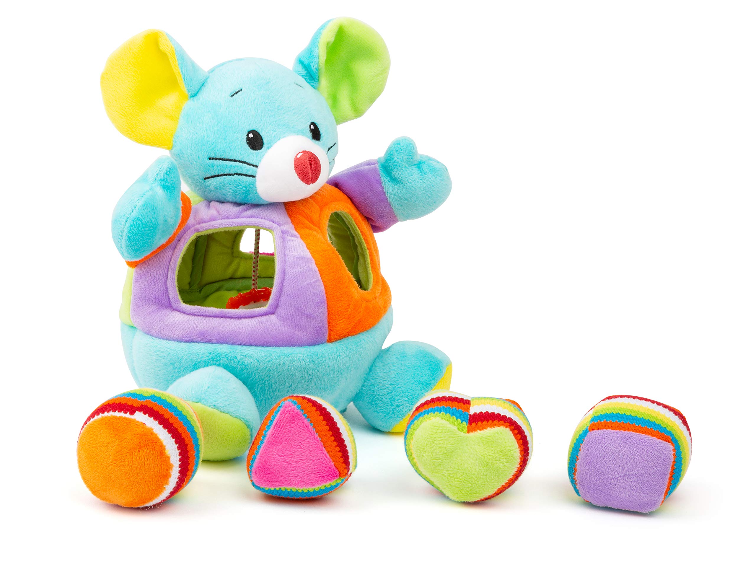 smallfoot 11419 Topolino peluche incastri con sonaglio
