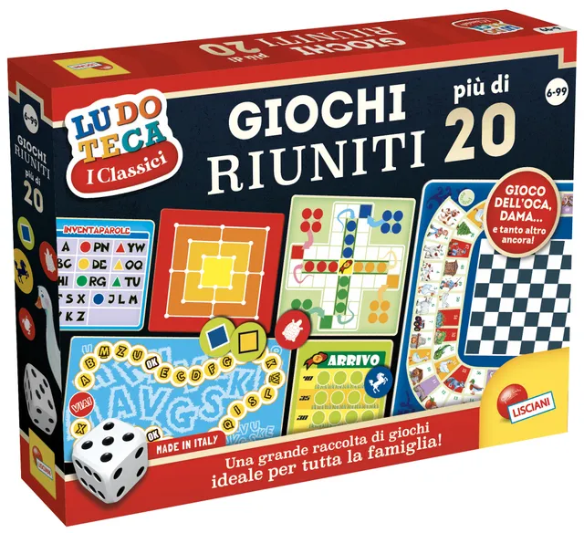Lisciani Ludoteca Giochi Riuniti Più di 20 giochi scatola famiglia